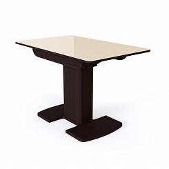 Стол Вегас ПР 1100(1400)*680 (стекло Бежевое глянцевое цвет ВН) Стол Вегас ПР 1100(1400)*680 (стекло Бежевое глянцевое цвет ВН)